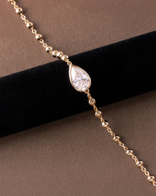 Adeline Pear Bezel Bracelet