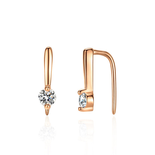 Elaine moissanite drop earrings