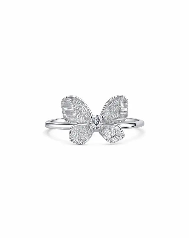 Autumn Butterfly Flower Ring