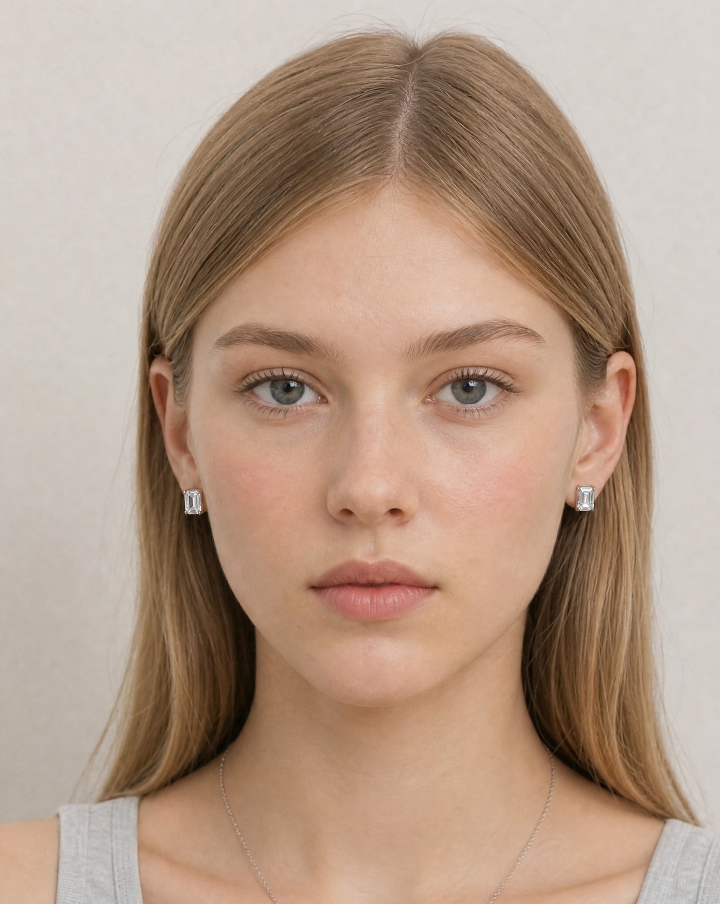 Sally emerald-cut baguette earrings