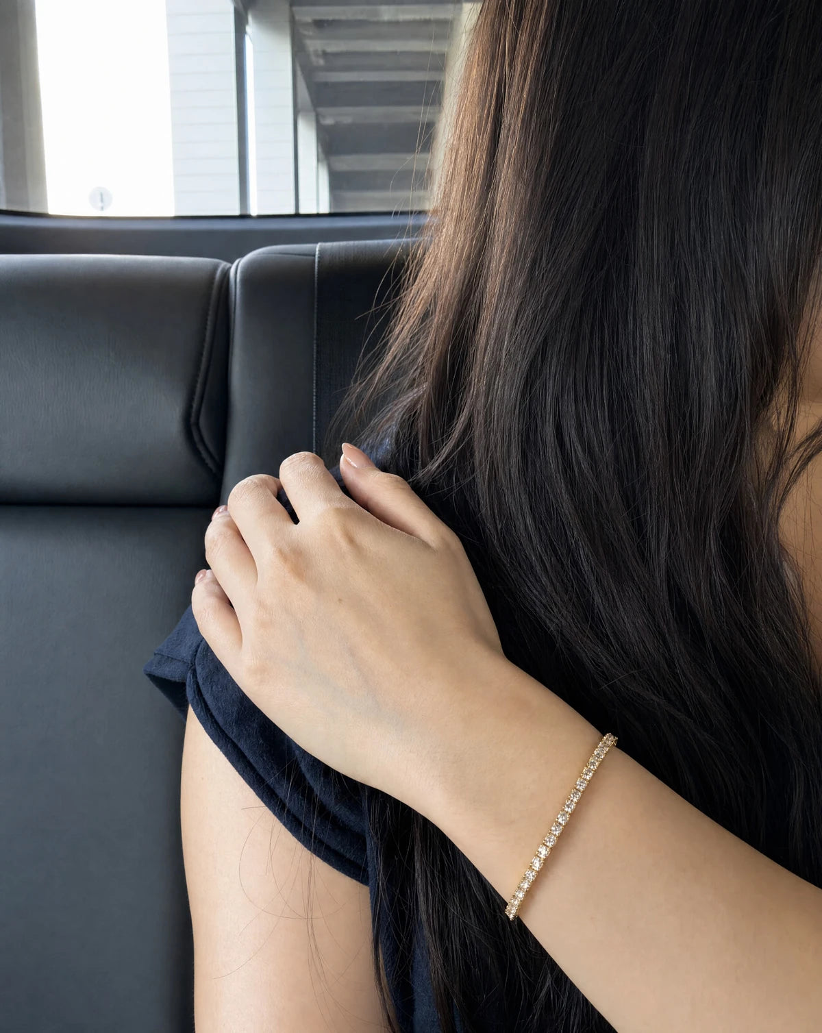Carolyn Classic Tennis Bracelet in Gold