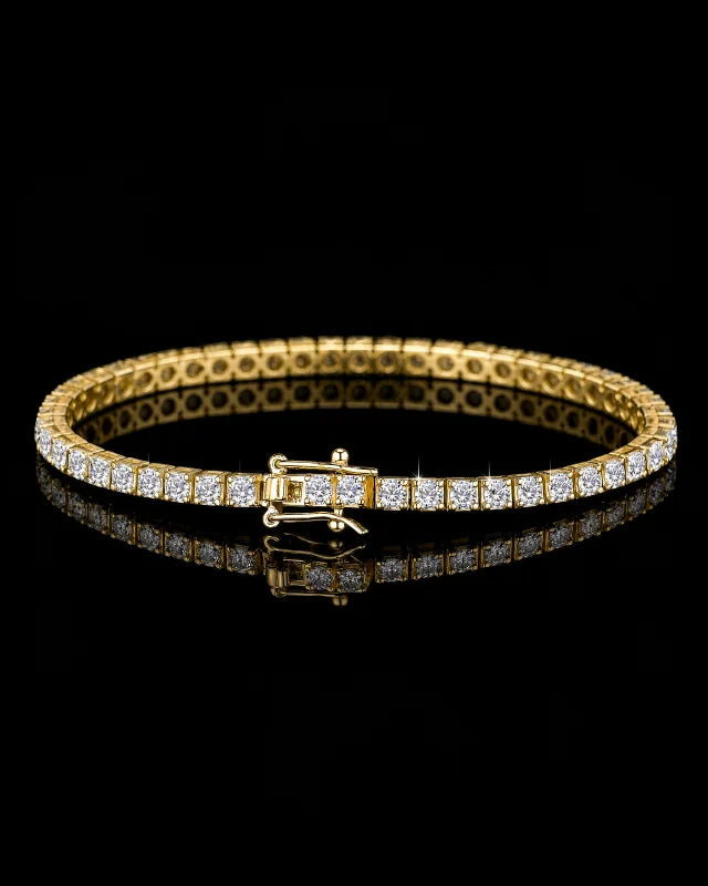 Carolyn Classic Tennis Bracelet in Gold