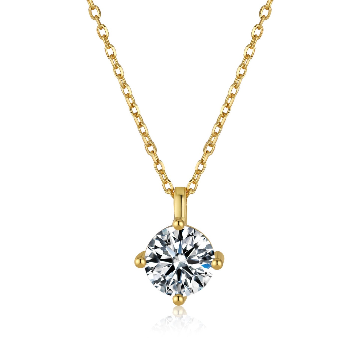 Emily Round Brilliant Pendant Necklace