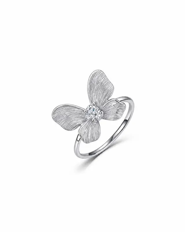 Autumn Butterfly Flower Ring