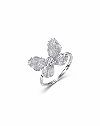 Autumn Butterfly Flower Ring