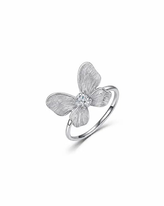 Autumn Butterfly Flower Ring