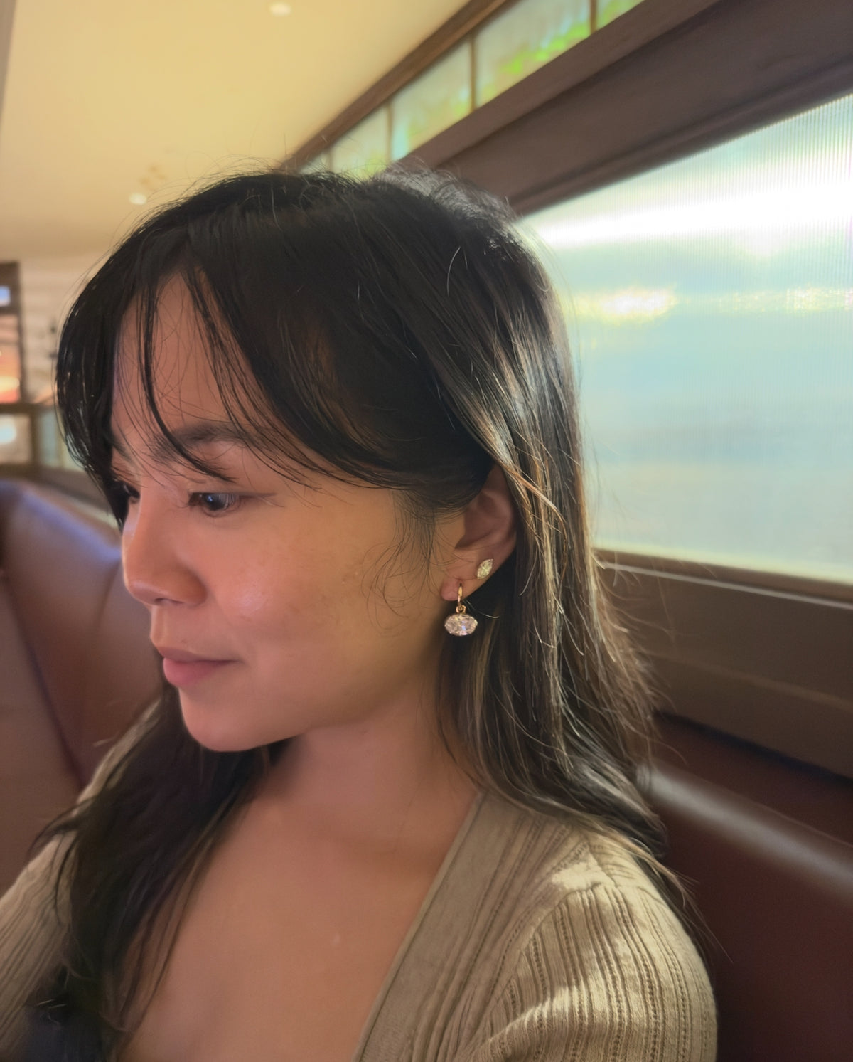 The Hailey Oval Earrings