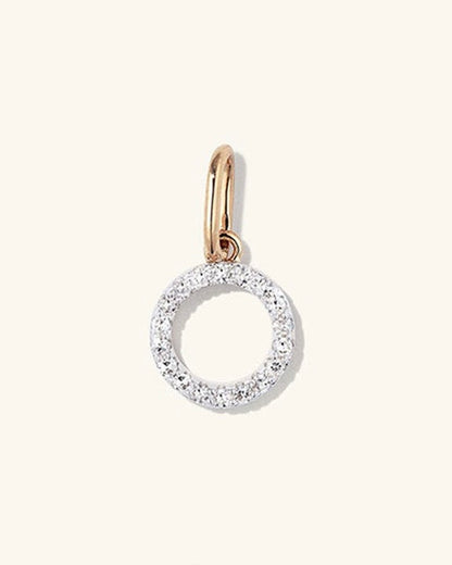 Initial Pave Charm Pendant (A-Z)
