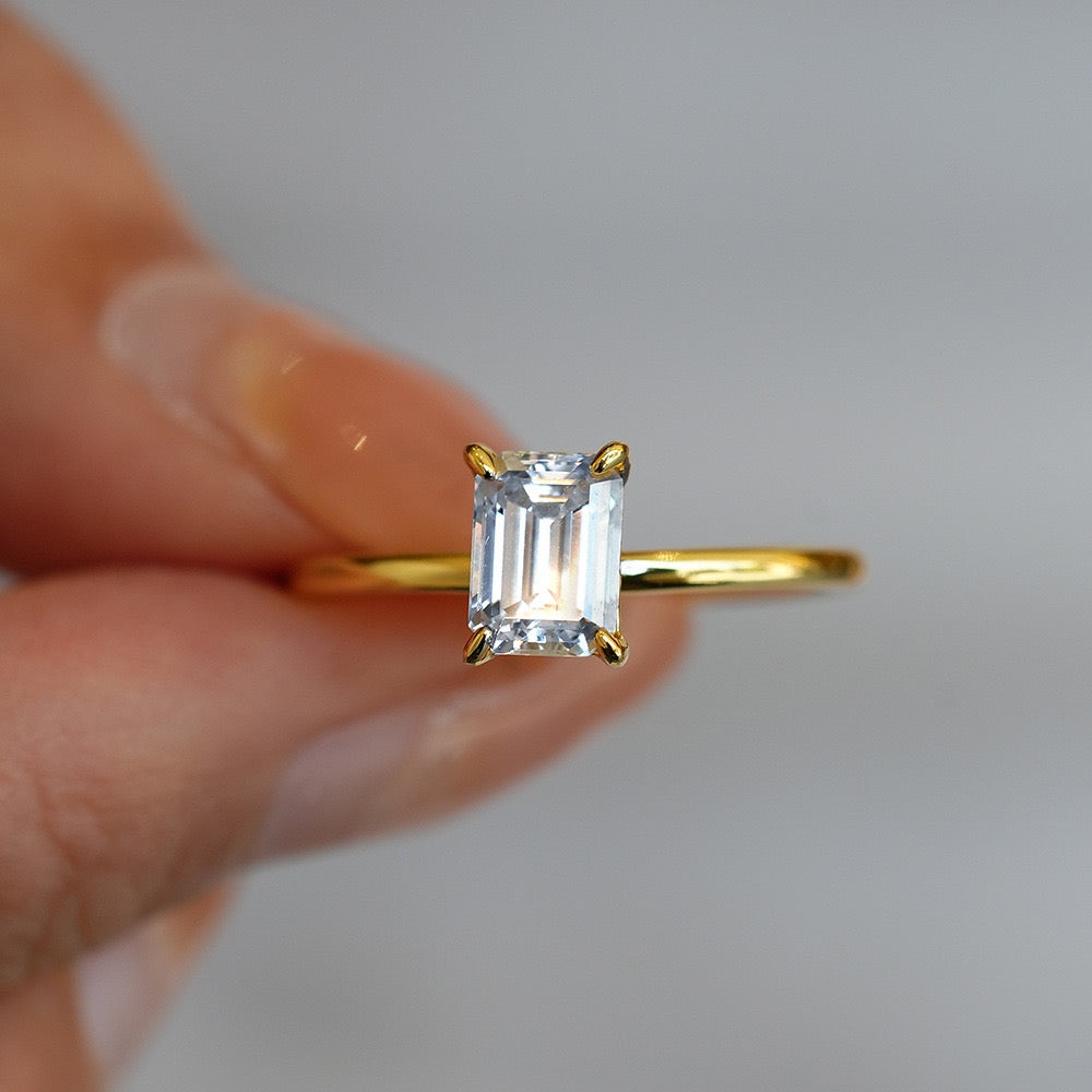 Sally Emerald-cut Ring