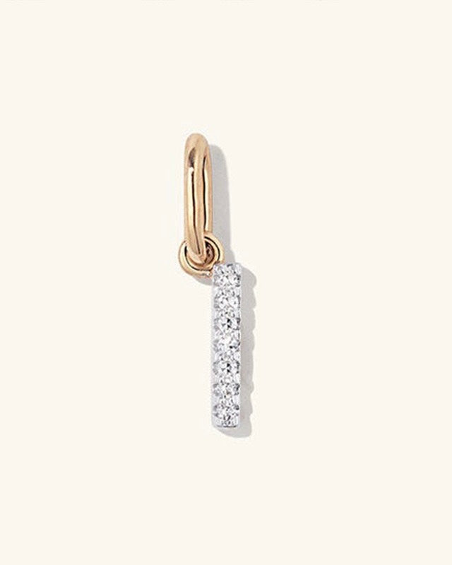 Initial Pave Charm Pendant (A-Z)