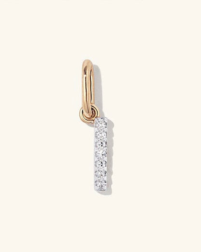 Initial Pave Charm Pendant (A-Z)