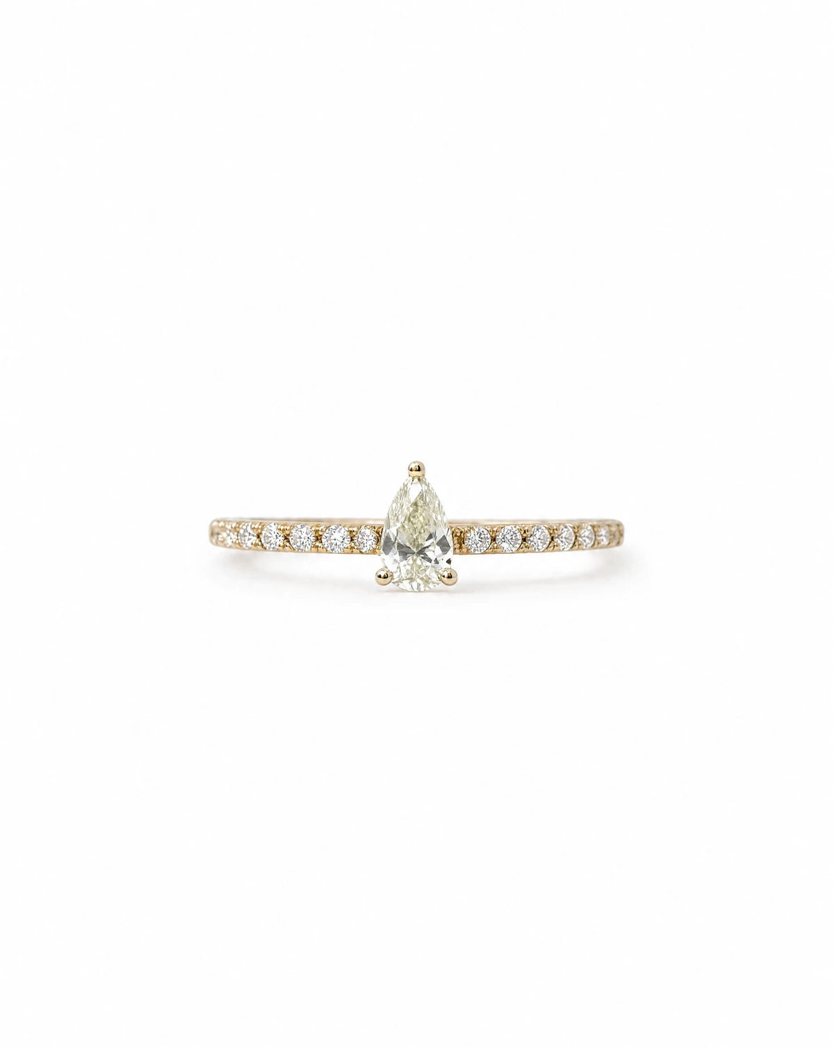 Audrey Pear Yellow Diamond Ring