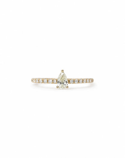 Audrey Pear Yellow Diamond Ring
