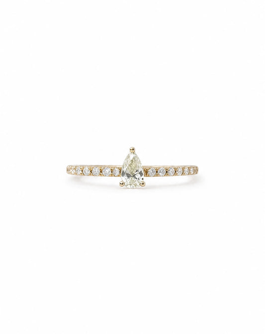 Audrey Pear Yellow Diamond Ring