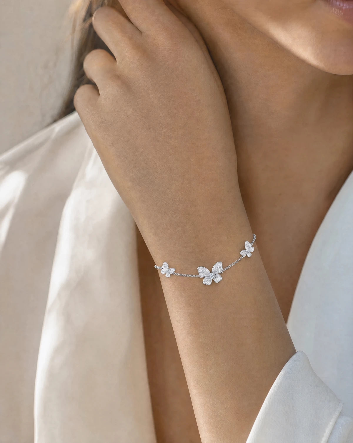 Autumn Butterfly Flower Bracelet