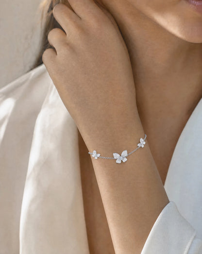 Autumn Butterfly Flower Bracelet