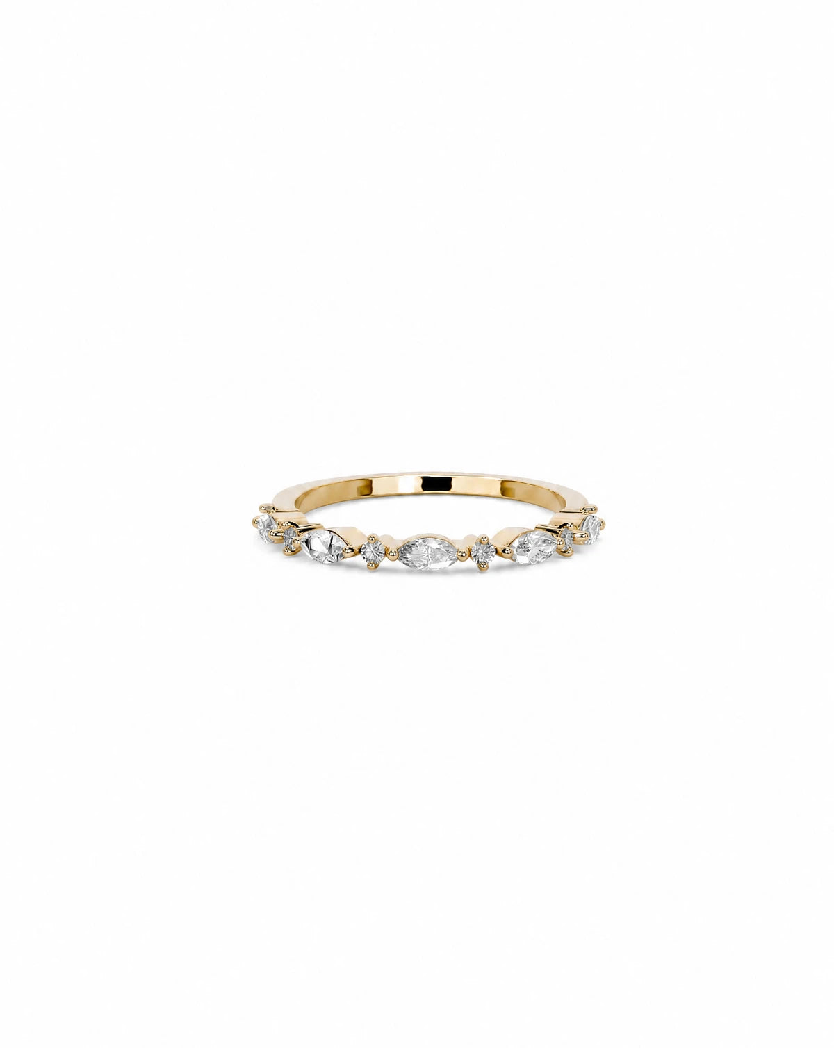 Ingrid Marquise Half Eternity Ring