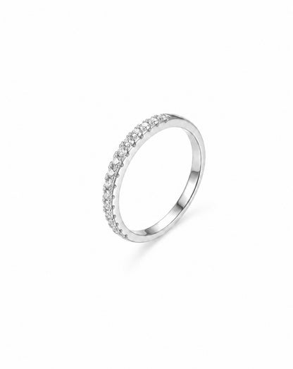 Romaine Pave Half Eternity Ring