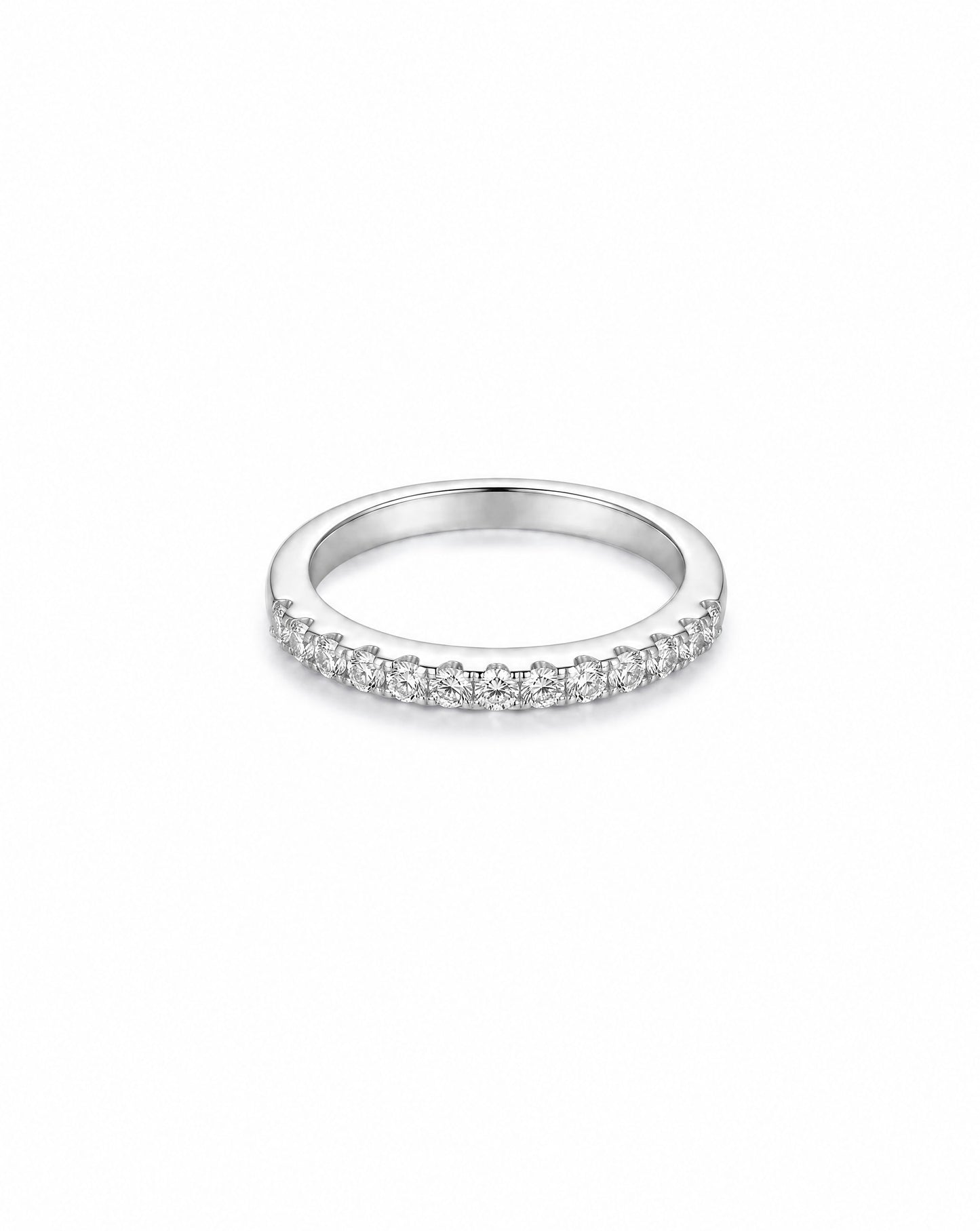 Romaine Pave Half Eternity Ring
