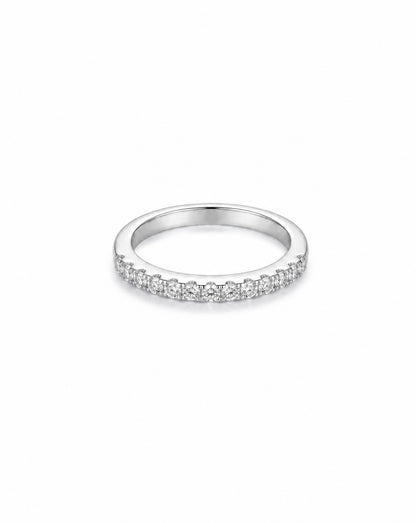 Romaine Pave Half Eternity Ring