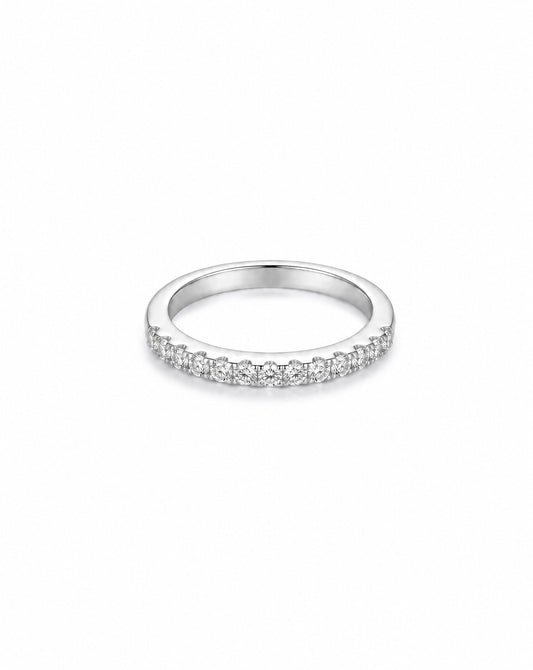 Romaine Pave Half Eternity Ring