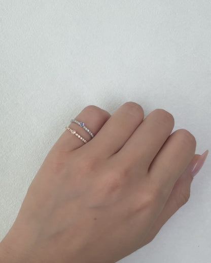 Margot Light Blue Pinky Ring