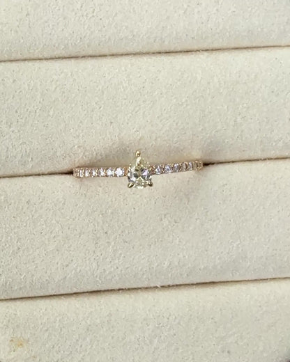 Audrey Pear Yellow Diamond Ring