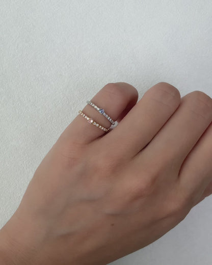Margot Light Blue Pinky Ring