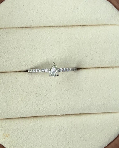 Audrey Pear White Diamond Ring